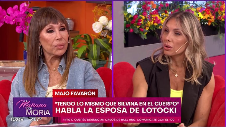 María José Favarón en La Mañana con Moria (Foto: captura de eltrece).