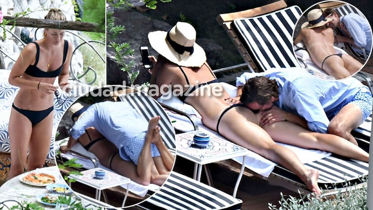 María Sharapova y Alexander Gilkes, súper fogosos en Positano. (Foto: Grosby Group)