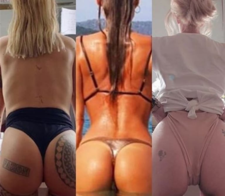 María Valenzuela mostró la cola con una foto hot, al estilo de Florencia Peña y Pampita