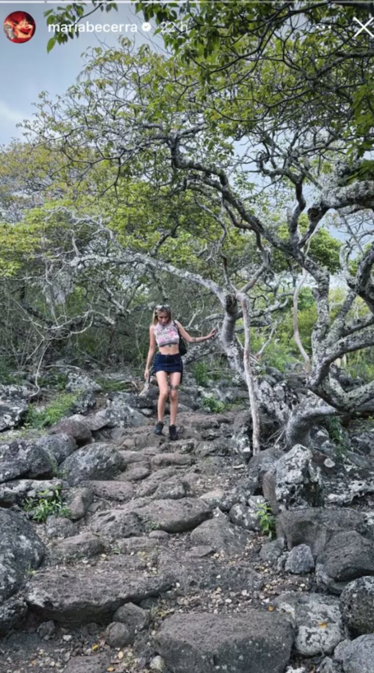María visitó las Islas Galápagos con su familia.