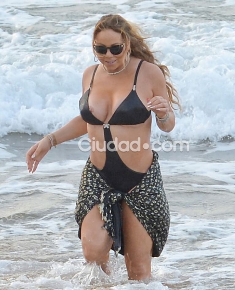 Mariah Carey, apasionada con un musculoso bailarín 13 años menor… y un blooper hot en pleno chapuzón