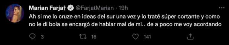 Marian Farjat apuntó contra Martín Salwe al contar un episodio que vivió con él en un auto: "No me dejaba bajar"