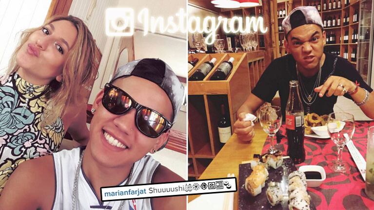 Marian Farjat llevó a Brian a comer sushi. Foto: Instagram