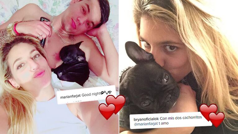 Marian Farjat y Brian Lanzelotta compartieron selfies mimosas desde la cama tras la reconciliación (Foto: Instagram)