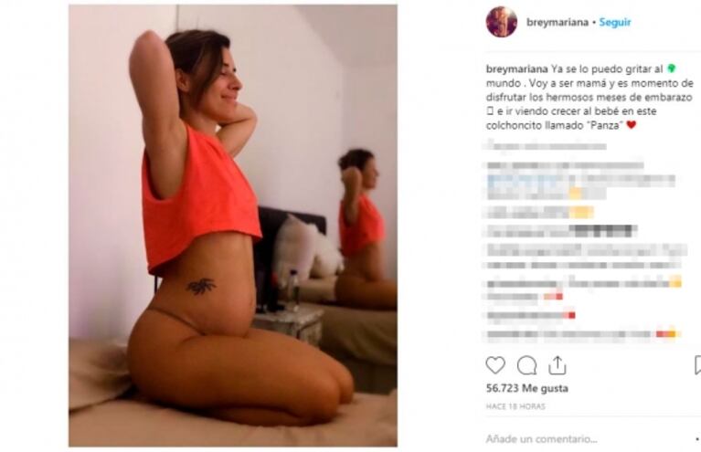 Mariana Brey mostró su pancita de tres meses de embarazo: "Voy a ser mamá y es momento de..."