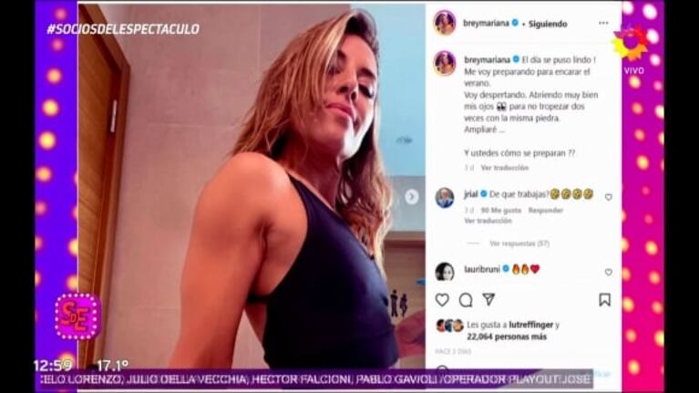 Mariana Brey reveló por qué Jorge Rial comentó su foto sensual en Instagram, despertando rumores de romance