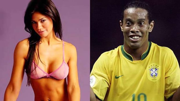 Mariana de Melo y Ronaldinho. (Foto: Web)