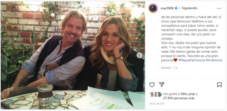 Mariana Genesio Peña le dedicó un contundente mensaje a Facundo Arana