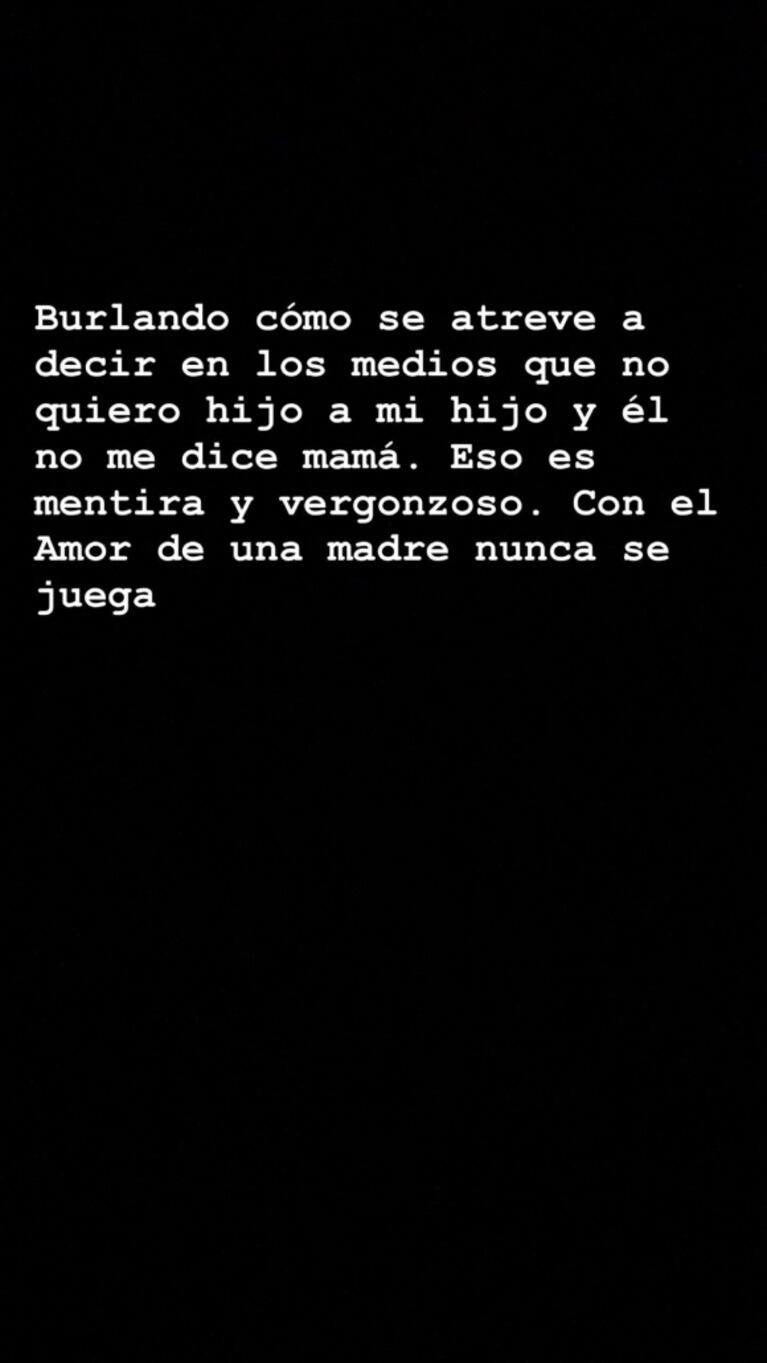 Mariana Nannis disparó contra Burlando y mostró chats privados con Axel: "¿Cómo se atreve a decir que no quiero a mi hijo?"