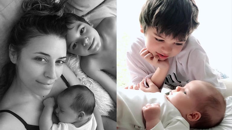 Mariana se mostró feliz junto a sus hijos, Luca y Juana.