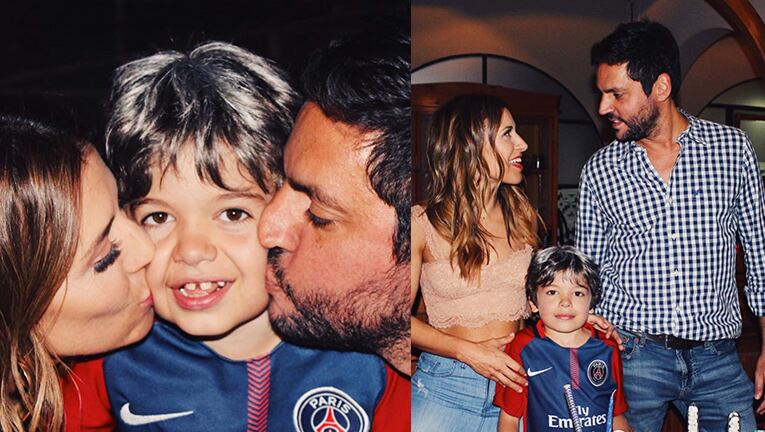 Mariana y Leo se reunieron para festejar el cumple de Luca.