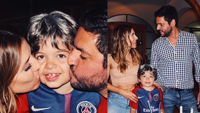 Mariana y Leo se reunieron para festejar el cumple de Luca.