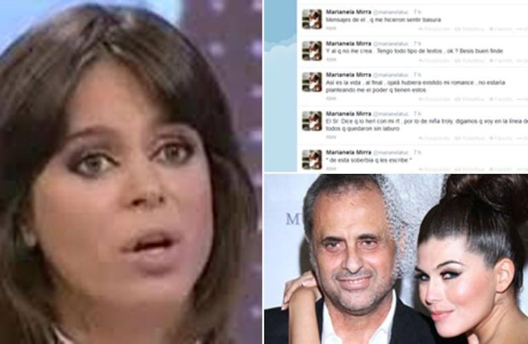 Marianela Mirra explotó contra Jorge Rial y Loly Antoniale. (Fotos: Captura TV, Twitter y Web)