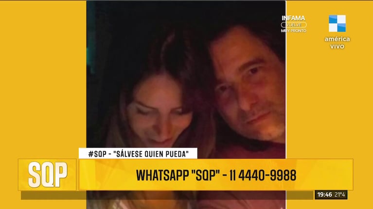 Marianela Mirra y Andrés Calamaro (Foto: captura de América).