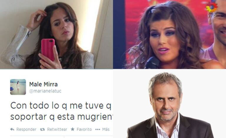 Marianela Mirra y fuertes tweets para Loly Antoniale (Fotos: Web y Captura). 