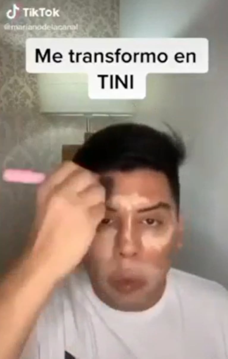 Mariano De La Canal se maquilló como Tini Stoessel y causó furor en las redes