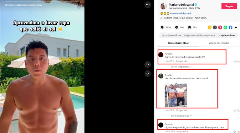 Mariano de la Canal sorprendió con su cambio físico (TikTok)