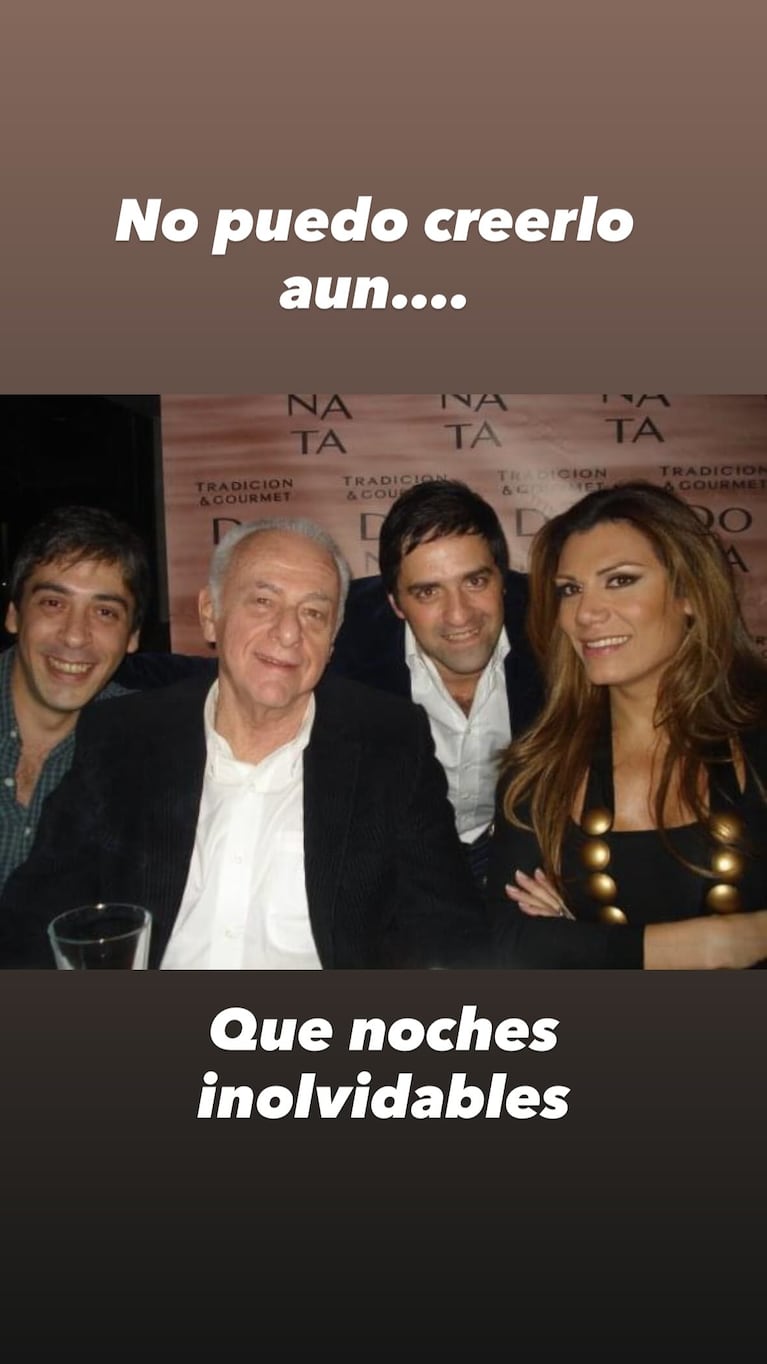 Mariano Iúdica con René Bertrand, Gerardo Sofovich y Flor de la Ve. Foto: Instagram @marianoiudica