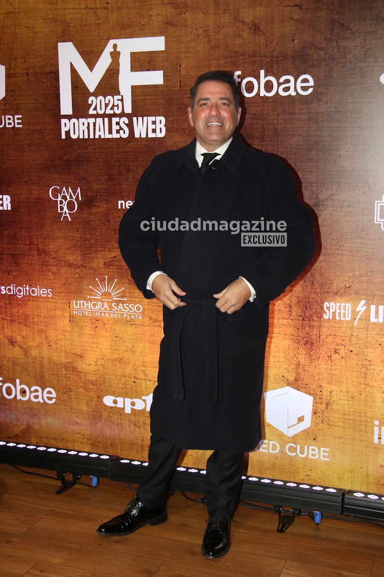 Mariano Iúdica en los Martín Fierro de Portales (Foto: Movilpress).