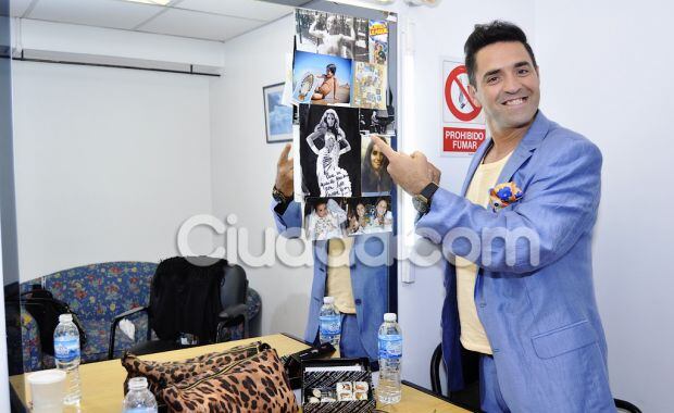 Mariano Iúdica, en su camarín (Foto: Jennifer Rubio).