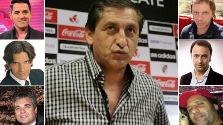 Mariano Iúdica, Martín Ciccioli, CArlos Monti, Nik, Adrián Pallares y Josema Listorti, hinchas de River sorprendidos por la renuncia de Ramón Díaz. (Fotos: archivo Web)