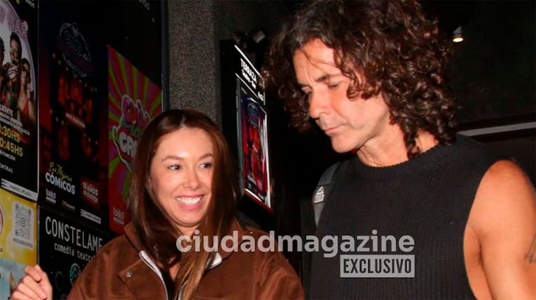Mariano Martínez con su novia, Melli.