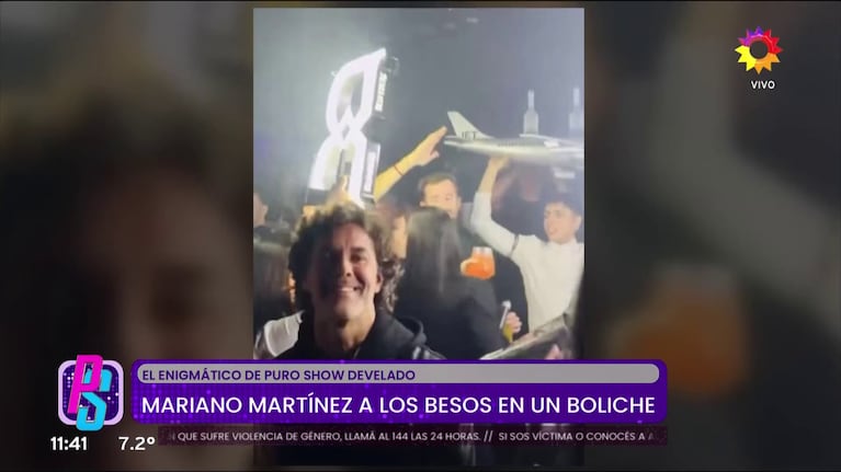 Mariano Martínez en el boliche (Foto: captura de eltrece).