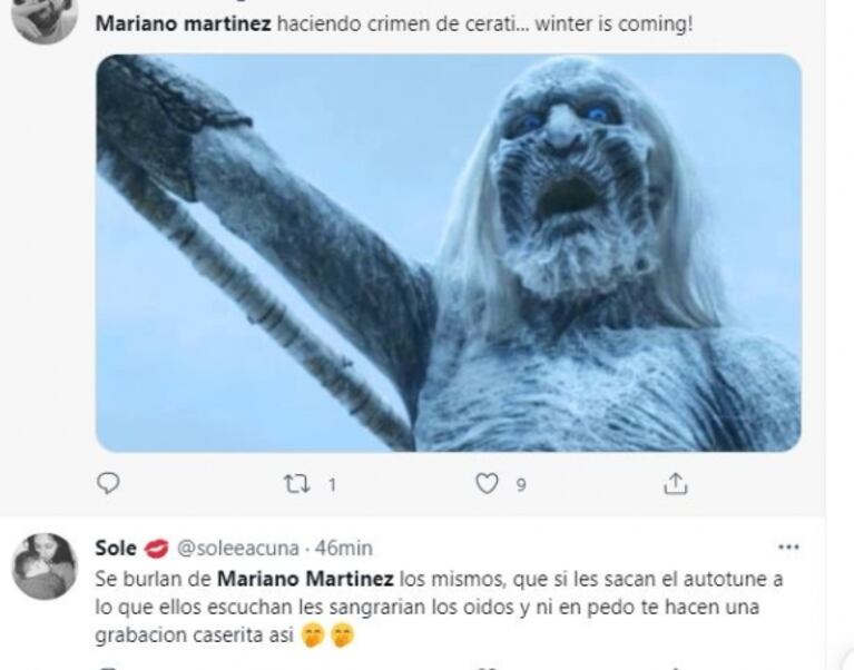 Mariano Martínez hizo un cover de Gustavo Cerati y lo destrozaron en las redes sociales