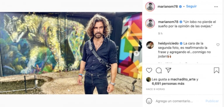 Mariano Martínez hizo un llamativo posteo en medio de rumores de romance con Luciana Salazar: "Un lobo no pierde el sueño"