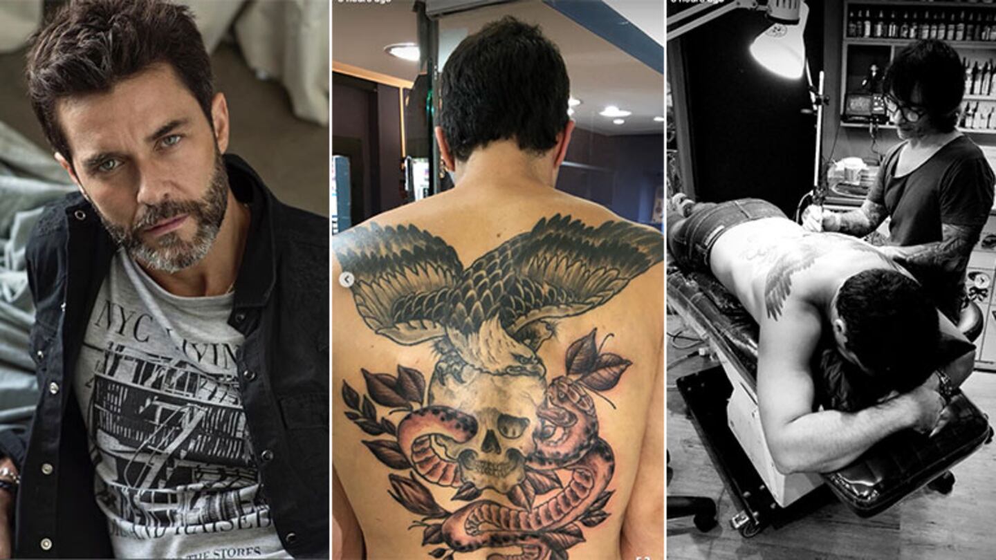 Mariano Martínez mostró el resultado final de su enorme tatuaje en la espalda, tras un año y medio de trabajo