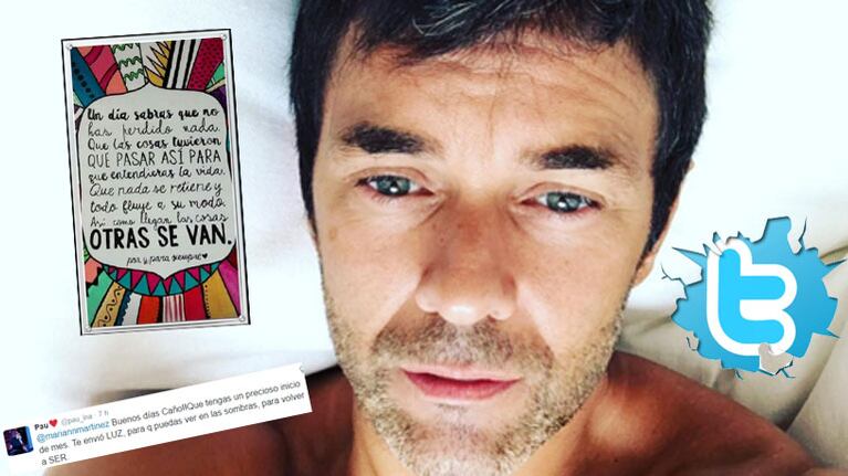 Mariano Martínez se expresa vía Twitter tras la ruptura (Fotos: Twitter e Instagram). 