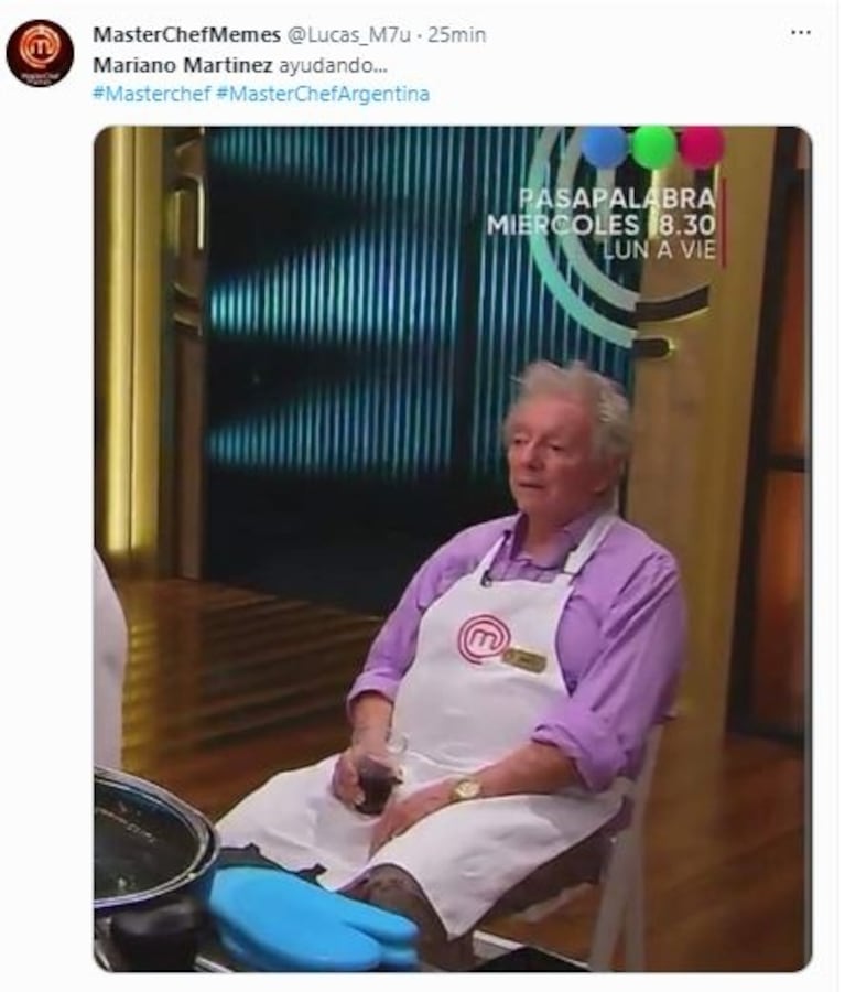 Mariano Martínez visitó MasterChef y generó montañas de memes: "Sigo sin entender por qué lo invitaron"