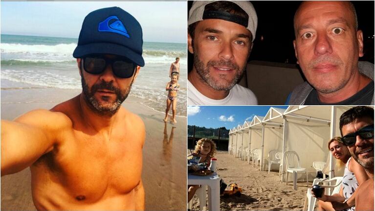 Mariano Martínez y sus hijos, de vacaciones en Mar del Plata. Foto: Instagram