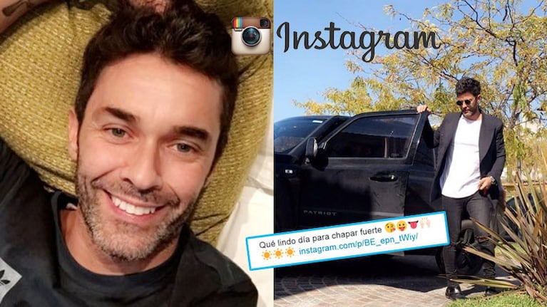 Mariano Martínez y un mensaje "cariñoso" en Instagram (Fotos: Instagram).