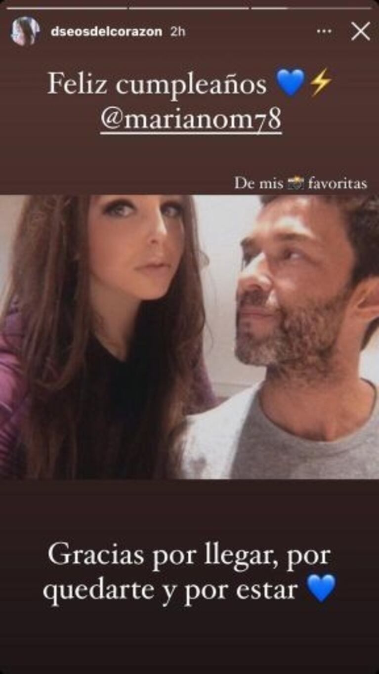 Mariano Martínez y un saludo de cumpleaños ¿que confirma su romance?: “Gracias por llegar, quedarte y estar”