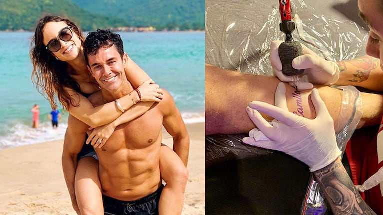 Mariano se tatuó el nombre de su pareja, el de su hija y el cuatro en números romanos.