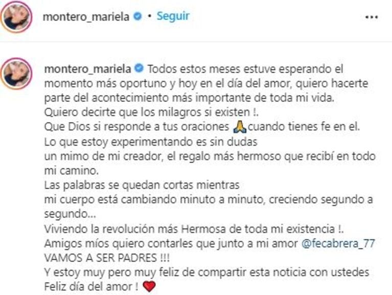 Mariela Montero, exparticipante de Gran Hermano, contó que está embarazada: "Hay una historia muy fuerte detrás de esto"