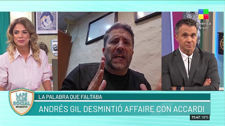 Marina Calabró interpretó a Hugo Lescano por los gestos de Andrés Gil.