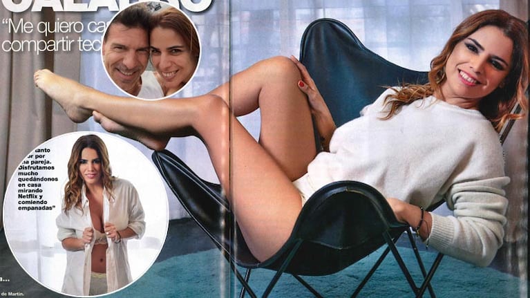 Marina Calabró y Martín Albrecht, ¿casados y en techos separados?  (Foto: revista Caras)