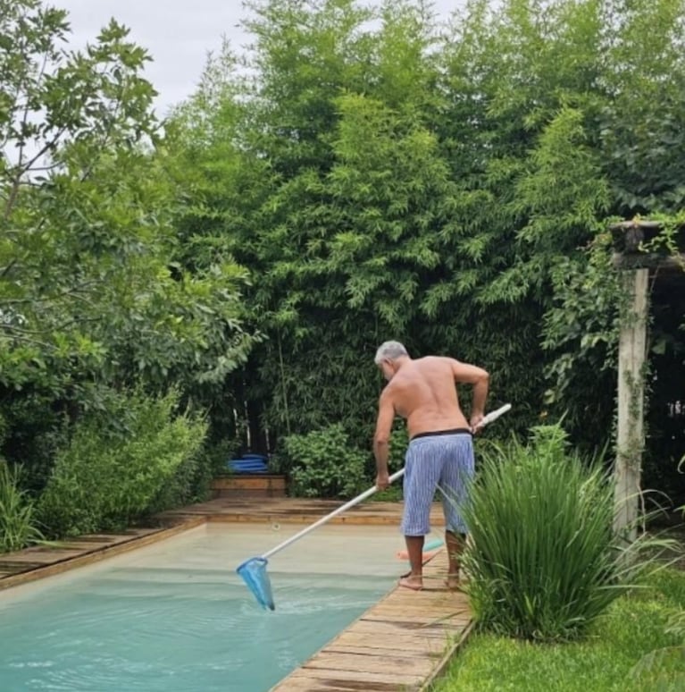 Mario mostró cómo es su jardín. Foto: IG | mariomassaccesi1