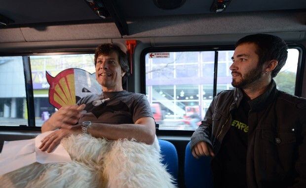 Mario Pergolini, disfrazado de oso polar (Foto: Web).