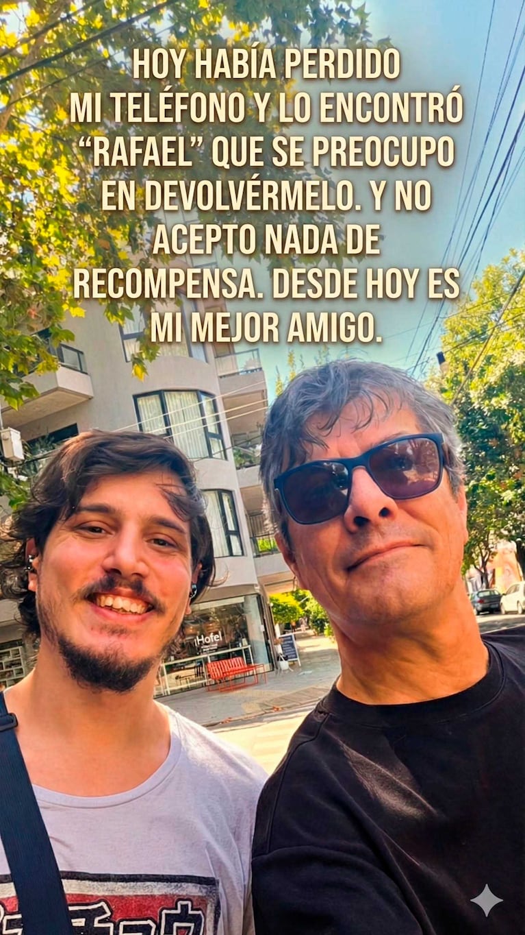 Mario Pergolini y Rafael (Foto: Instagram @mpergoliniok)