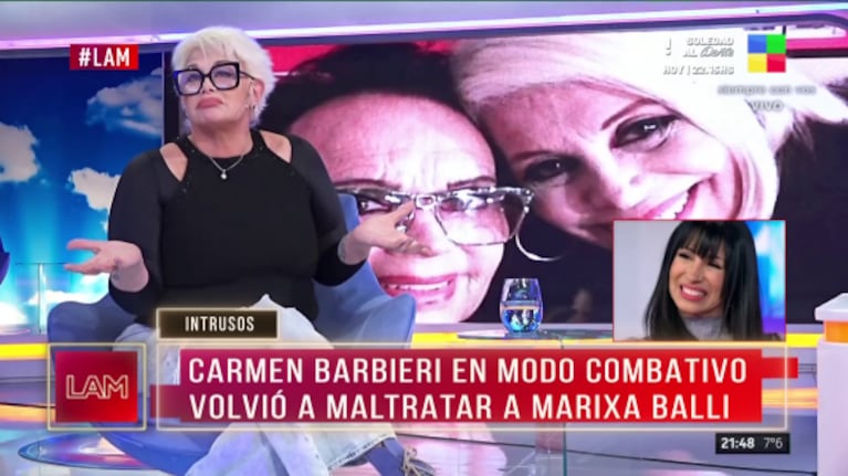 Marixa Balli cargó contra Carmen Barbieri y habló de la posibilidad de reconciliarse: "¡Me tiene las lolas al plato!"