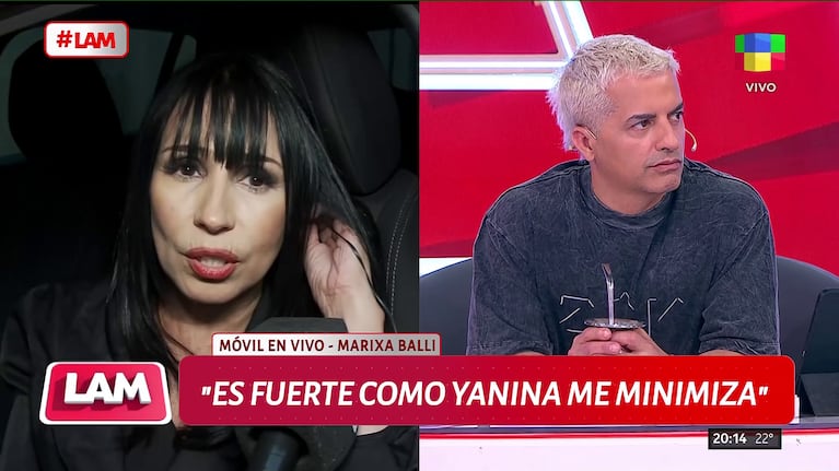 Marixa Balli habló en LAM de Yanina Latorre (Foto: captura de América).