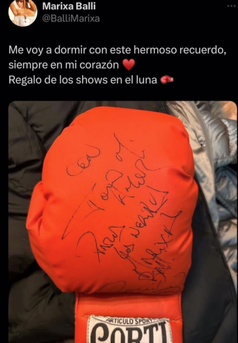 Marixa Balli mostró los regalos íntimos que le hizo El Potro Rodrigo 