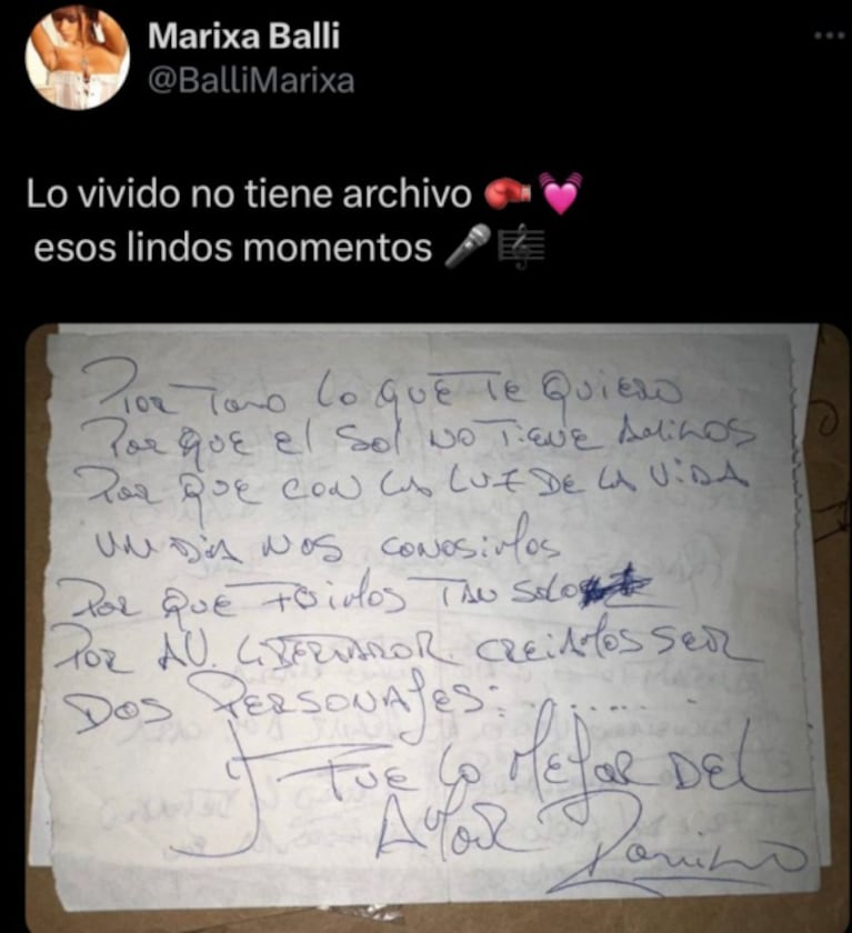 Marixa Balli mostró los regalos íntimos que le hizo El Potro Rodrigo 