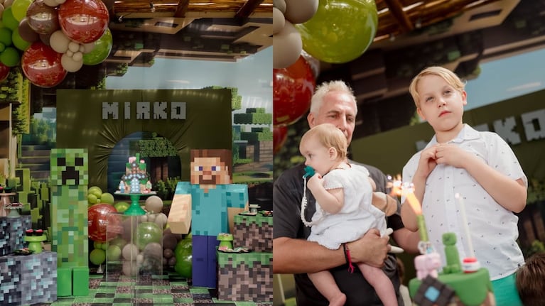 Marley celebró los 8 años de Mirko con una fiesta inspirada en un famoso videojuego. Crédito: Instagram