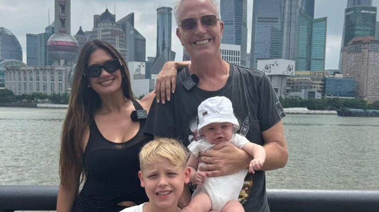 Marley con Milenka, Mirko y Momi Giardina. Foto: Telefe