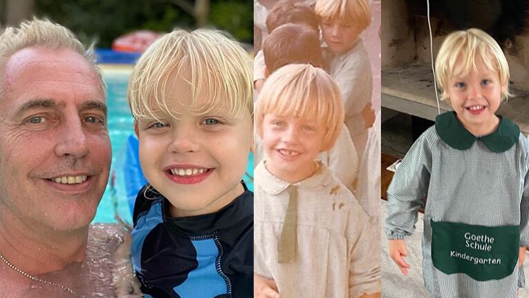 Marley demostró que su hijo es muy parecido a él cuando era chico.