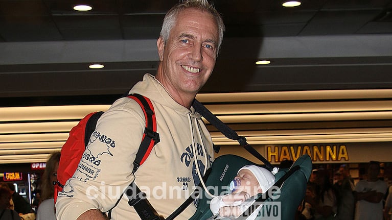 Marley llegó a Argentina con su hija recién nacida Milenka (Foto: Movilpress).